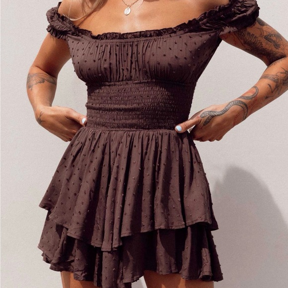 Princess Polly Love Galore Romper Brown - Picture 2 of 7